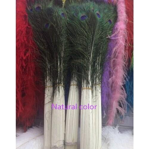Wholesale! Beautiful Natural peacock eye feathers 500 pcs 70-80 cm / 28-32 inches decorative celebration