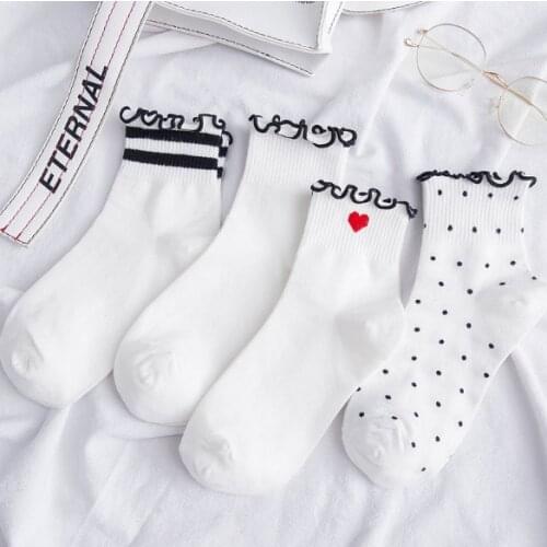 Autumn and Winter New Products Japanese College Style Girl Socks Womens Cotton Casual Socks EU 35-43 Size Drop Shipping Socks