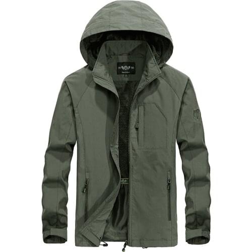 Autumn Mens Waterproof Military Jacket Spring Casual Windbreaker Jackets Mens Breathable Hooded Outdoor Thin Coats Plus Size 6X