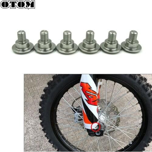 OTOM M6x1.25 Motorcycle Fork Guard Bolts Motorbike Brake Disc Button Head Allen Screw Nut For HONDA CRF 250R 250RX 450X CR125