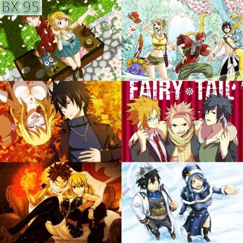 Full Square/Round Diamond Painting Fairy Tail Anime Cross Stitch Kits Diamond Embroidery Mosaic Wall Art Kids Room Decoration