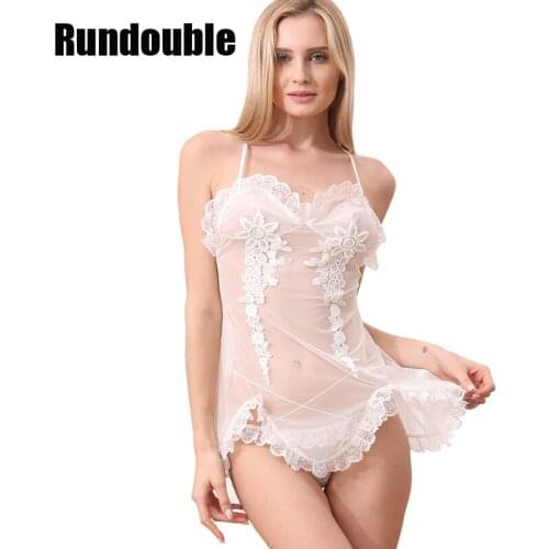 Sexy Lingerie Women Temptation Bride Honeymoon Nightgown Embroidery Ultra Short Sleepwear Night Dress Young Girls Sleep Dress