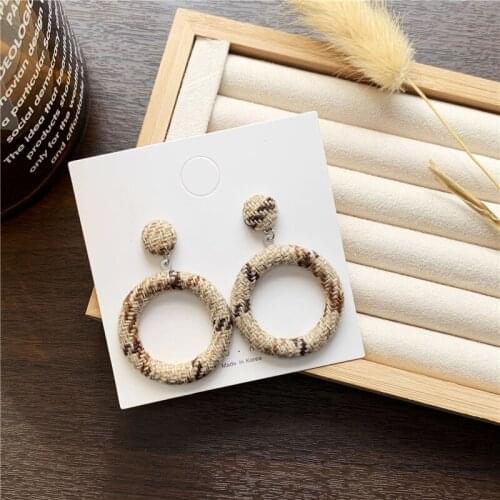 Girls Character Pattern Circle Indian Traditional Drop Earrings Vintage Earrings Ethnic Tribal Antique