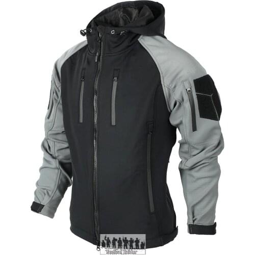 Bacraft TRN Tactical Hunting Jacket Waterproof Warm Coat for Autumn Winter Hoodie -Carbon Black