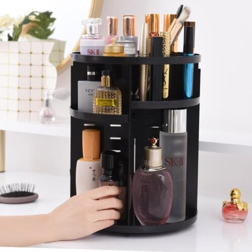360 Rotating Makeup Organizer DIY Adjustable Makeup Carousel Spinning Holder Storage Rack Large Capacity Make up Caddy Cosmetics