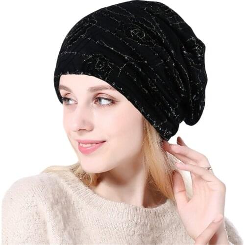 Women Rose India Lacwomen Rose India Lace Muslim Stretch Turban Hat Knitte Stretch Turban Hat Knitting Hair Loss Head Scarf Wrap