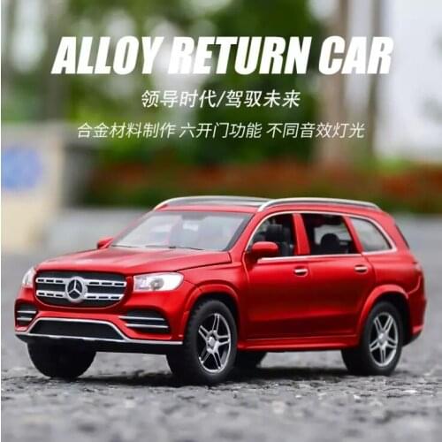 1: 32 Simulation BENZ GLS 580 Alloy Car Model Childrens Sound And Light Toy Car Boy Birthday Gift