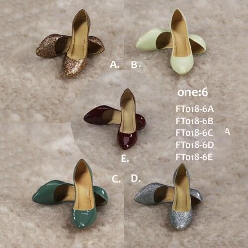 1/6 scale FT018 Female Sexy Fashion OL High Heels hollow leather Single Shoes Accessories Model for 12" Action Figures Body