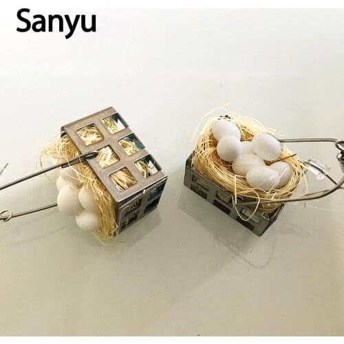 1 PCS Funny Exaggerated Mini Egg Basket Fun Earrings Female Creative Handmade Brincos New Christmas Party Funny Lovely Earrings