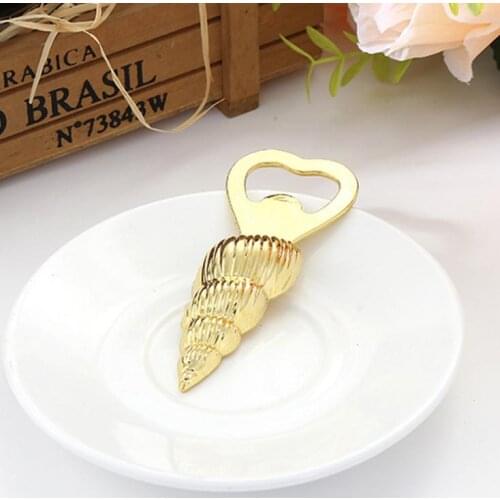 100pcs Conch bottle opener wedding favors Good gift for Beach series "Shore Memories" Sea Beach Shell Bottle Opener SN2172