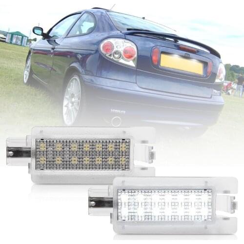 2Pcs LED Number License Plate Light For Renault Megane MK1 96-03 Megane Scenic 97-99 Scenici 99-03 OEM# 7700842700