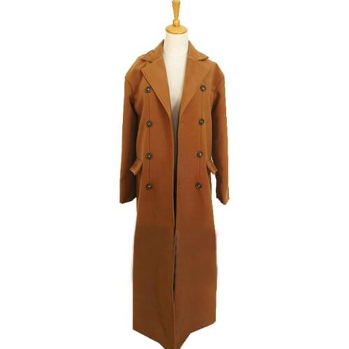 2019 Who is Doctor Who Dr. Brown Cosplay Costume Long Trench Coat Suit Halloween For Men Custom Made