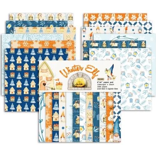 24 Sheets winter christmas Scrapbooking Pads Paper Origami Art Background Paper Card Making DIY Scrapbook Paper Craft C1029