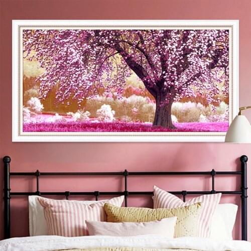 5D Diy Diamond Painting Cross Stitch Home Decor Diamond Embroidery Mosaic Cherry Red For Gift Full Square round mosaic large art