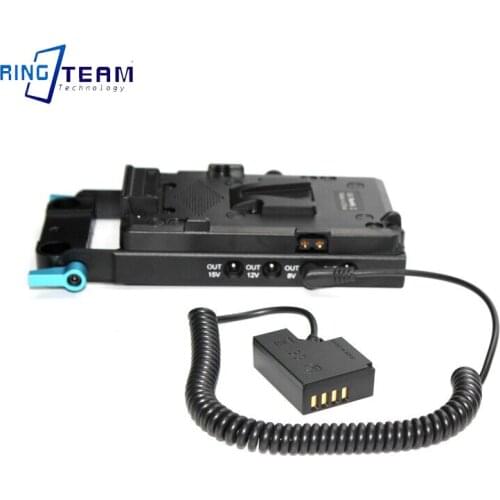 DC to W126 Dummy Battery W126 DC Coupler + V Mount Plate for Fujifim Camera X-A1 H1 A2 E1 E2 Pro1 T1 T2 T3 T10 T20 T30 HS30