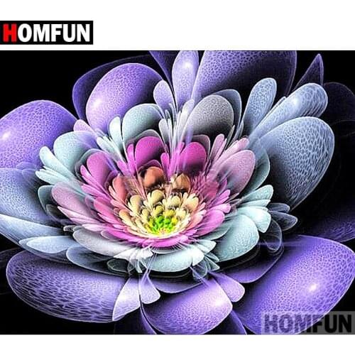 HOMFUN Full Square/Round Drill 5D DIY Diamond Painting "Abstract flower" Embroidery Cross Stitch 5D Home Decor Gift A07477