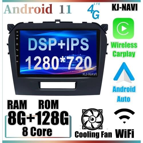 9" DSP IPS Android 11.0 For Suzuki Vitara 4 2014 2015 2016 2017 2018 Car Player Radio GPS Multimedia Navigation 4G WIFI No DVD