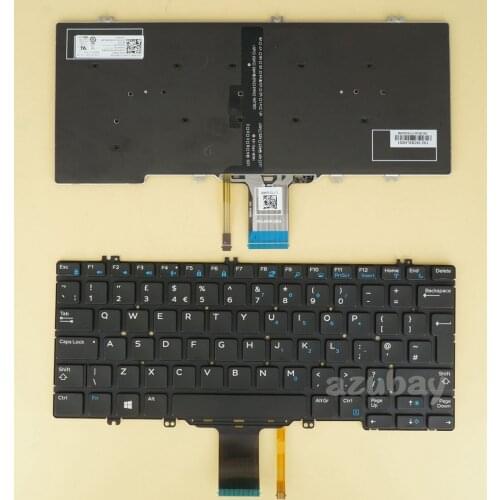 UK Keyboard For Dell Latitude 5280 5288 5289 5290 7280 7290 7380 7390, 5285 2 in 1, 7389 2 in 1, 7390 2 in 1, 0M8XWK Backlit
