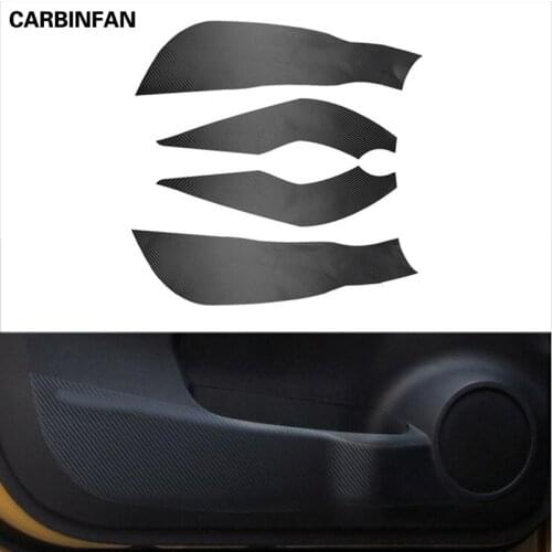 Car Styling Side Door Inner Decal Anti-kick Protective Carbon fiber Flim Stickers For Nissan Qashqai Rogue Sport 2016-2019