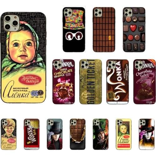 YNDFCNB alenka bar wonka chocolate Black Cell Phone Case For iPhone 11 12 pro MAX 8 7 6 6S Plus X XS MAX 5 5S SE XR Fundas Capa