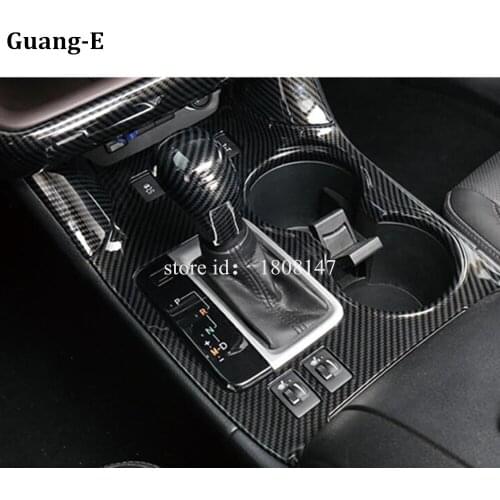 Car Styling Detector Inner Interior Trim ABS Lamp Center Console Cup Gear Box Frame 1pcs For Toyota Highlander 2015 2016 2017