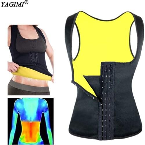 Women Waist Trainer Corset Hook Sweat Vest Body Shaper Cincher Shapewear Slimming Belt Sports Girdle Neoprene Sauna Tank Top