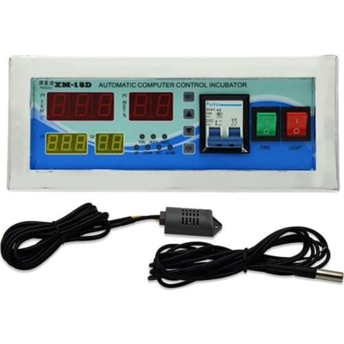XM-18D Egg Incubator Controller With Thermostat Hygrostat Sensor Full Automatic Control Safe Package