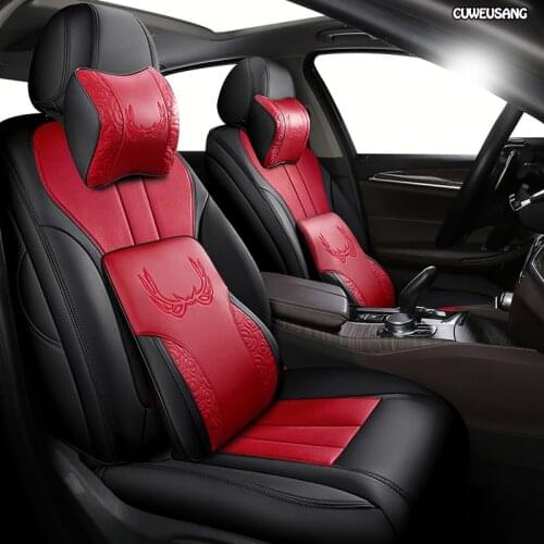 CUWEUSANG Custom Leather car seat covers For BMW 1 Series E81 E82 E87 E88 F20 F21 F52 F40 2 Series F22 F23 F44 F45 F46 seat cars