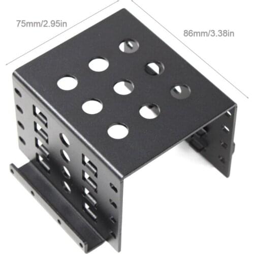 Q1JF SSD Bracket 2.5 Inch SSD to 3.5 Inch Floppy Hard Disk Drive Mounting Converter with SATA Data Cables and Power Cables