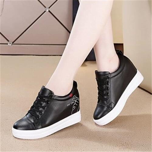 Women High Heeled Sneakers Brand Designer Shoes Thick Sole Casual Shoes Platform Snekers Women New Trainers Female Girls Shoes