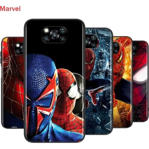 Cool Spider Man For Xiaomi Poco X3 NFC M2 X2 F2 F3 C3 M3 F1 Pro Mi Play Mix 3 A3 A2 A1 6 5 Lite Soft Phone Case