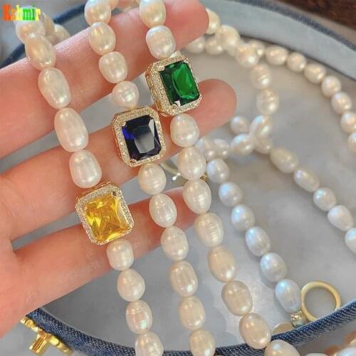Kshmir 2021 new color pearl bracelet fresh water pearl baroque simple female bracelet beaded bracelet