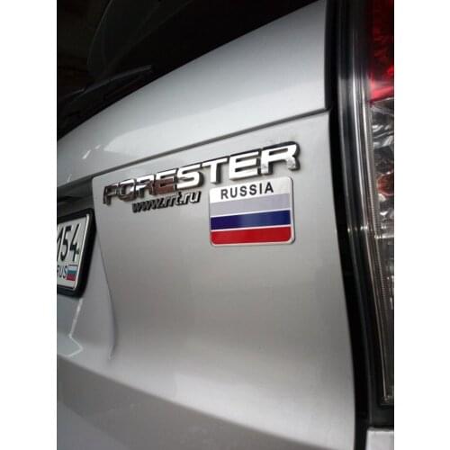 3d Metal Car Stickers Aluminum Russian Flag Pattern Square Car Stickers Decal Car Stickers And Decals Emblem Badge Decals