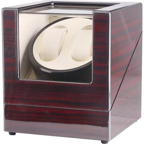 Mini Wooden Black Carbon Fiber Single Watch Winder Box Quiet Motor Winding Storage Display Case Watch Shaker Remontoir Battery
