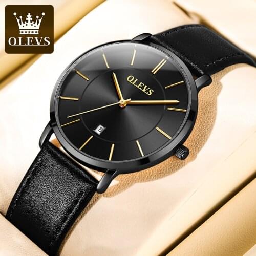 OLEVS Watch Men Stainless Steel Mesh Belt Fashion Business Men Watches Top Brand Luxury Waterproof Casual Simple Quartz Watch