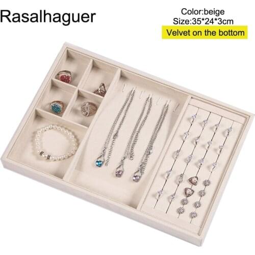 Luxury Suede Cloth Display Tray Bottom Wrap Velvet Jewelry Box Jewellery Organizer Jewelery Rangement Gift Packaging Wholesale