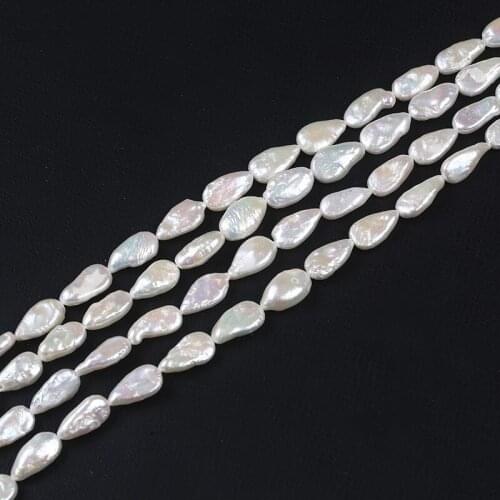 Drop Shape Flat 100% Natural Real Pearl Good Materials For Earrings Making