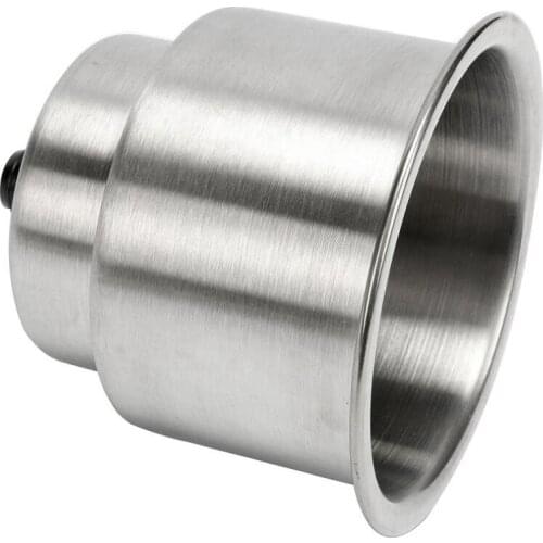 Stainless Steel Cup Drink Holder Brushed with Drain Marine Boat Rv Camper