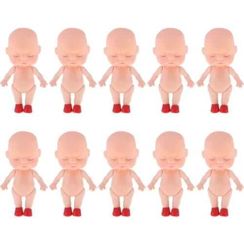 Realistic Newborn Doll Lovely Sleeping Baby Doll Nude Body Mold Bath Toys For Dolls House Miniature Action Figures 10 Pieces