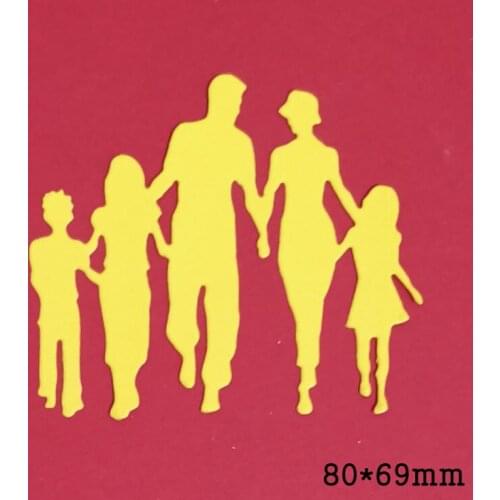 Family Members Metal Cutting Die For DIY Stamp Photo Album Embossing Paper Wedding Card Making Decor Crafts Party Gifts 2021 New