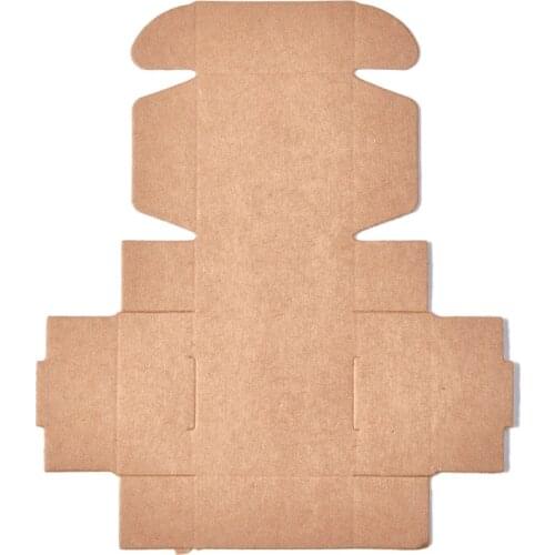 100pc Kraft Paper Folding Box Square Cardboard Packaging Boxes for Jewelry Gift Box Supplies 5.5x5.5x2.5cm Black White BurlyWood