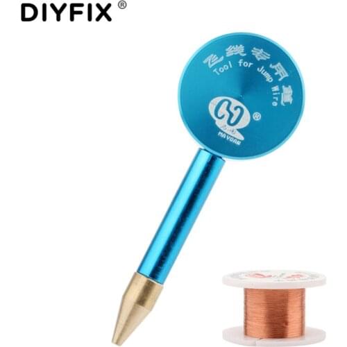 DIYFIX Insulation Jump Wire for iPhone Fingerprinter Senso Box with 0.02mm Fly Line PCB Link Wire Mobile Phone Welding Tools Set
