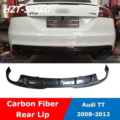 TT Carbon Fiber Modified Parts Rear Lip Back Bumper Spoiler Four Exhaust Diffuser For Audi TT 2008-2012