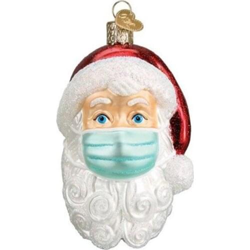 2020 Christmas holiday decorations resin ornaments Christmas tree hanging pendant three-dimensional Santa head pendant
