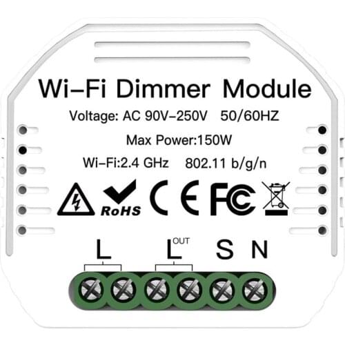 DIY Smart WiFi Light LED Dimmer Switch Smart Life/Tuya APP Remote Control 1/2 Way Switch,Works with Alexa Echo Google Home