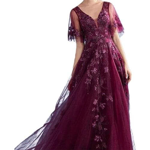 Unique Photo Shoot Evening Dresses V Neck Lace Appliques Beading Ruffles Tulle Pregnant Women Dress For Baby Shower Custom Made