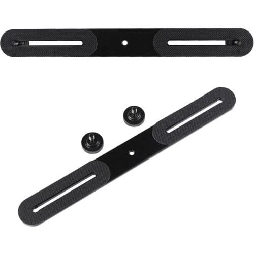 Universal Dual Flash Bracket Holder with 2 1/4" Adapter Screws for Studio Tripod Light Stand Digital SLR Camera with 1/4" Screw