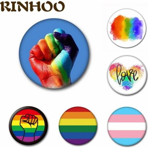 2021 New Design LGBT Pride Rainbow Flag Metal Badge For Backpack Icons Gay Lesbian Asexual Symbol Pin Brooch Lapel Jewelry Gift