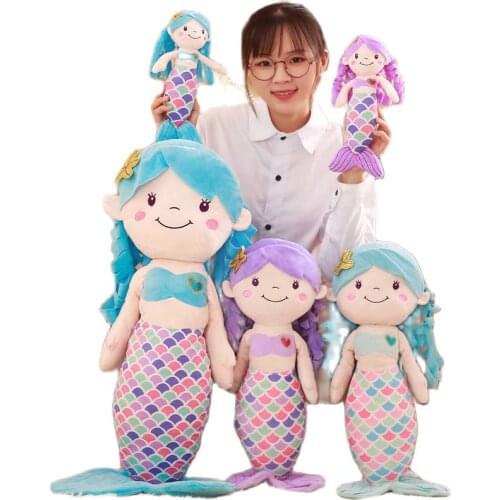 30cm/60cm/90cm Stuffed Princess Best Gift Pretty Fish Plush Doll Beautiful Nice Mermaid Soft Toy