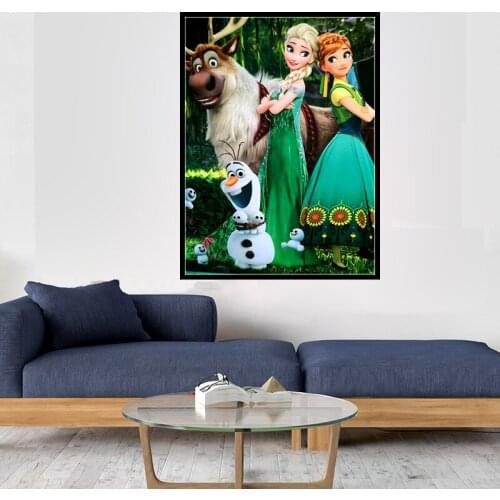 Aisha Princess 5D Diy Diamond Painting Frozen Disney Cartoon Full Diamond Embroidery Diamond Mosaic Living Room Decoration Gift
